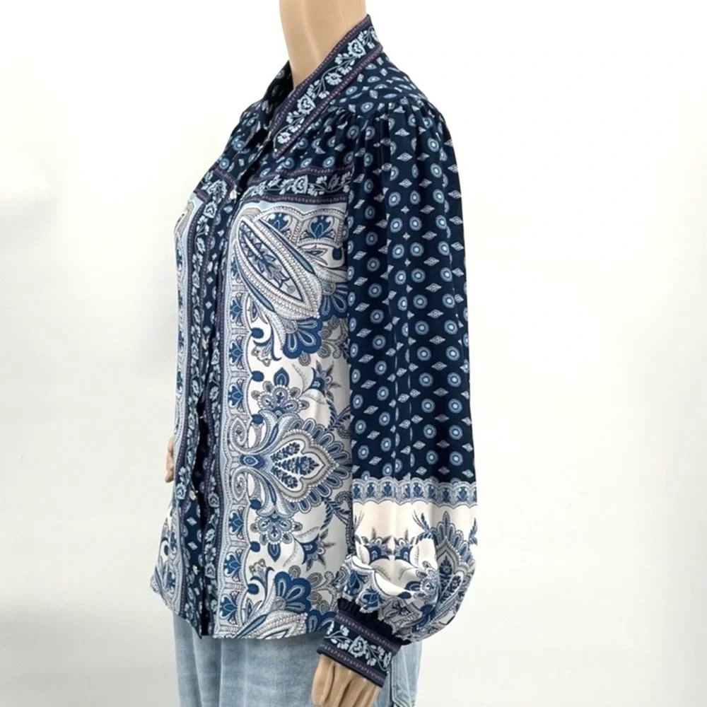 HALE BOB SILK BUTTON DOWN SHIRT - Picture 5 of 5